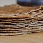 Whole wheat tortilla stack